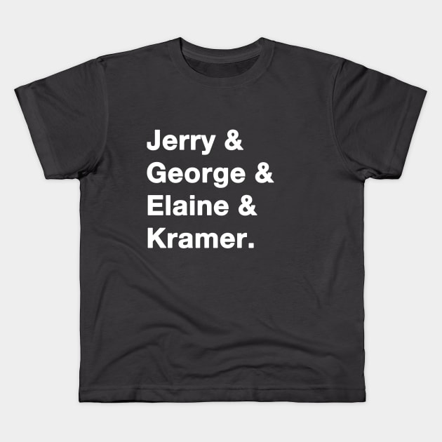 Seinfeld Names white Kids T-Shirt by IdenticalExposure